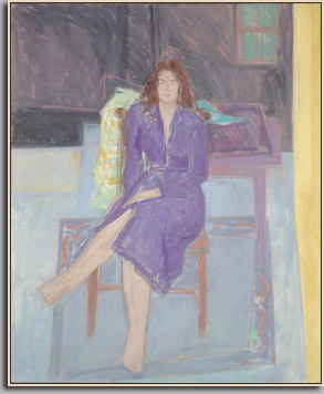 ANNETTE IN PURPLE   1980   oil/linen   54" X 44"