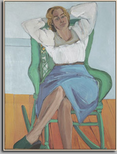 LOUISE IN ROCKER   1976   oil/linen   48" x 36"