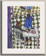 VERMEER'S FLOOR   2001   oil/paper   26" x 19½"