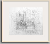 CAT AND MOUSE   2003   graphite   14&quot x 17&quot