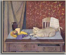 CAT AND MOUSE   2003-04   oil/linen   28&quot x 34&quot