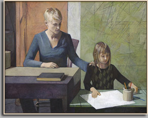 KIRSTEN AND LILY   2005   oil/linen   35¼&quot x 44&quot