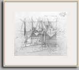STILL LIFE WITH PUMPKIN   2000   graphite   14&quot x 17&quot