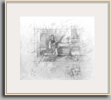 THREE CATS II   2005   graphite   14&quot x 17&quot