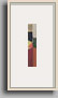 ORANGE TRIANGLE 2003 paper collage 6¼" x 1½"