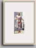 WHITE DRESS, PINK UNDERWEAR   2002   paper collage   5" x 3¼"