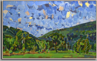 TOWARDS PHOENICIA 2003 acrylic/canvas 30x48" TOWARDS PHOENICIA 2003 acrylic/canvas 30x48"