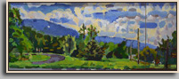 REST AREA, ROUTE 28   2003   acrylic/board   12x29½"