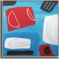 WAXING MOON 2007 acrylic/canvas 30" x 30"